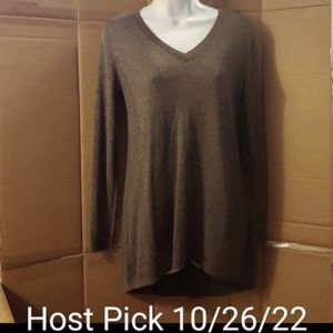 HP Women's Apt. 9 Brown V-Neck Sweater, S